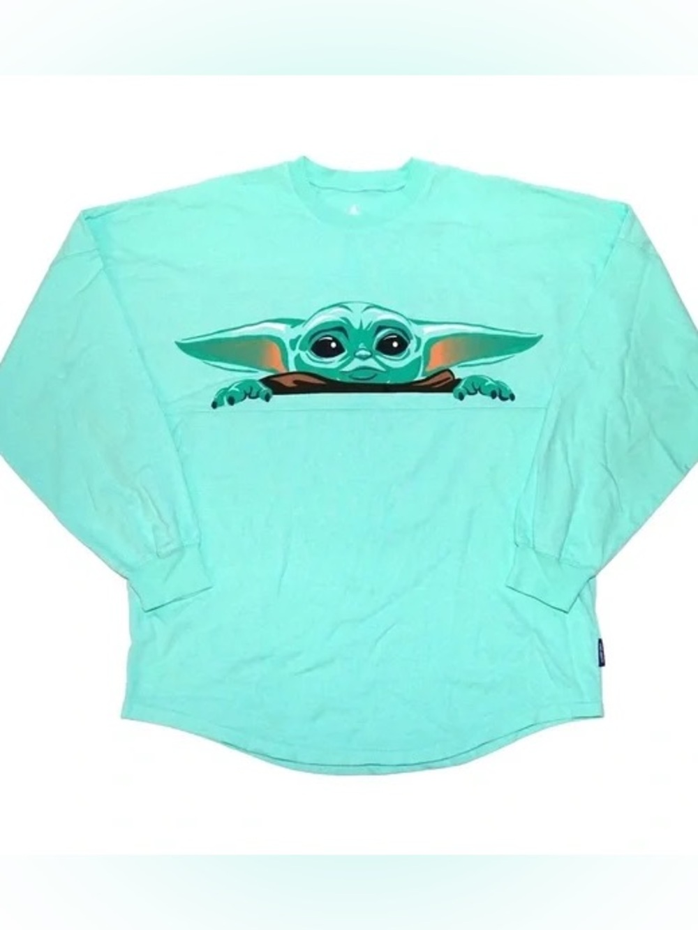 Star Wars Disney Teal Mandalorian Spirit Jersey baby yoda size xsmall